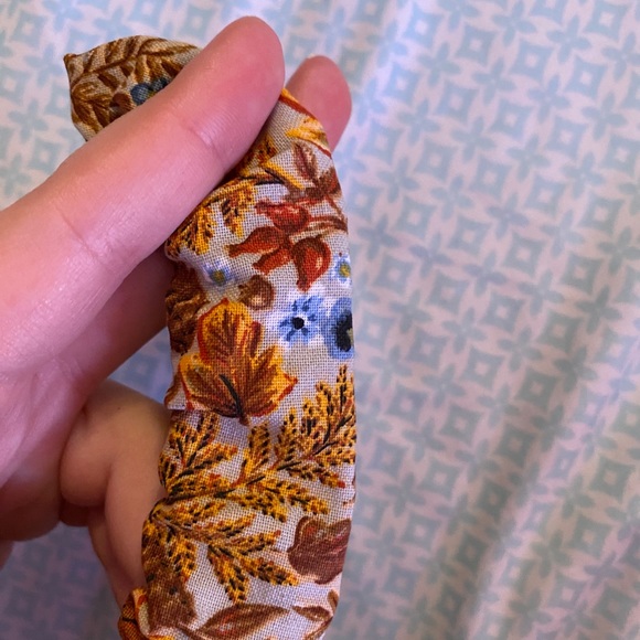 Handmade blue harvest scrunchie! - Picture 2 of 3